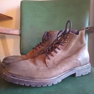 All Saints Men's Brown Lace Up Boots